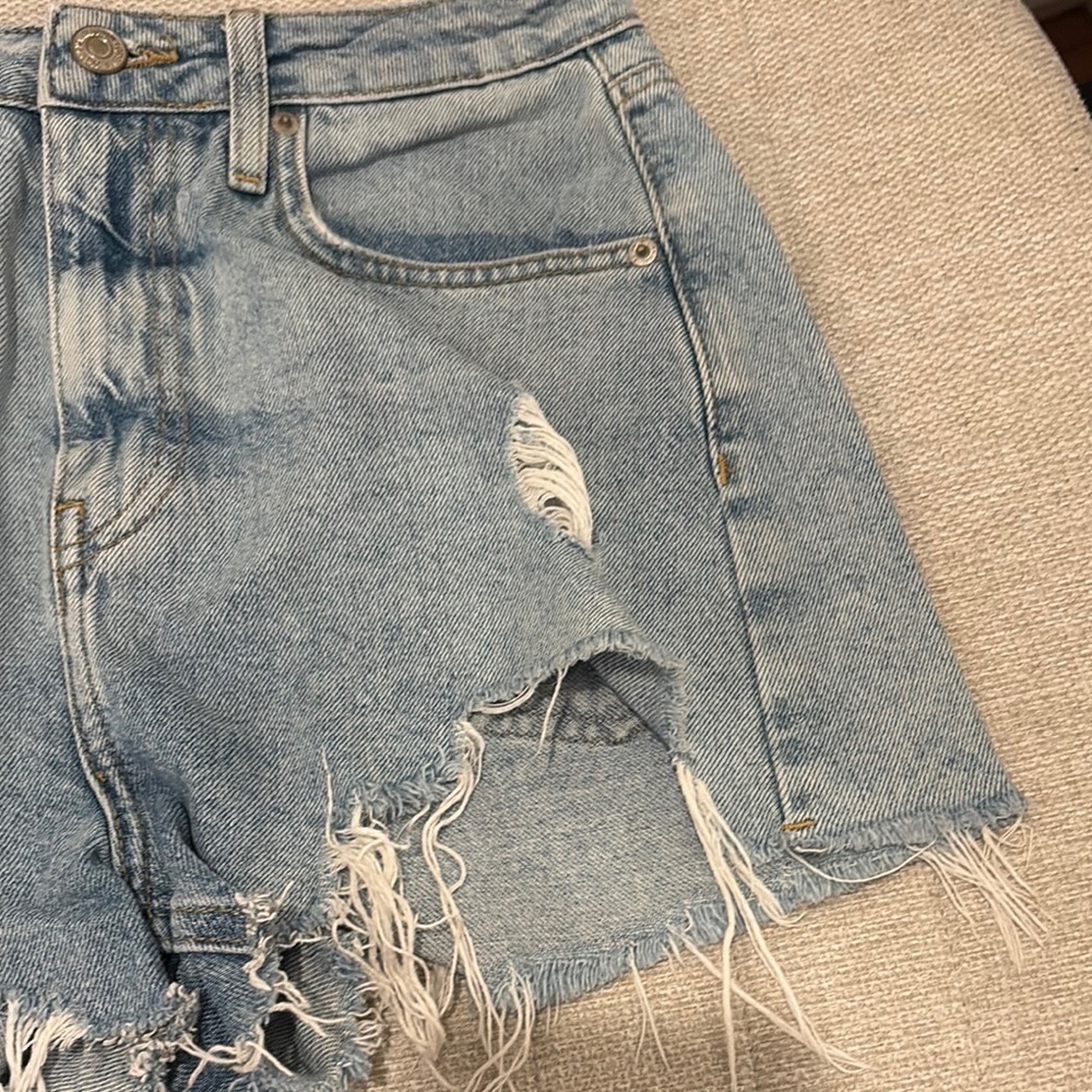 Forever 21 Denim Distressed Women Shorts - Picture 3 of 8